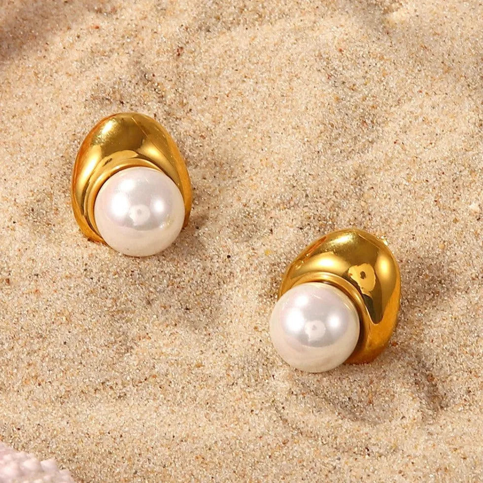 Pearl Stud Earrings - Lovelier Than Ever sold by Mason & Madison Co. product image thumbnail 5