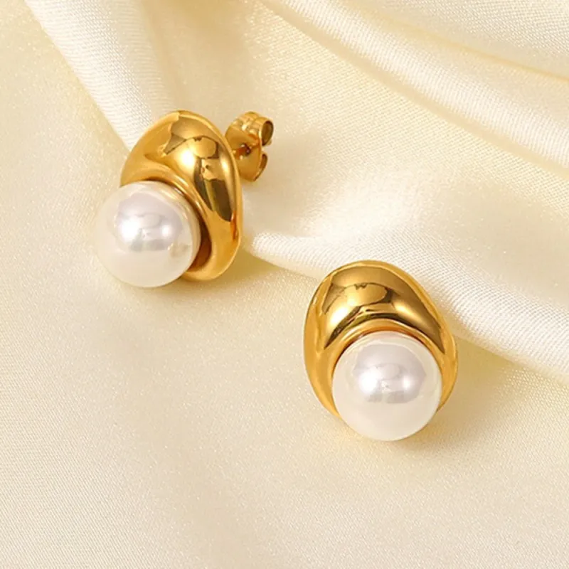 Pearl Stud Earrings - Lovelier Than Ever sold by Mason & Madison Co.