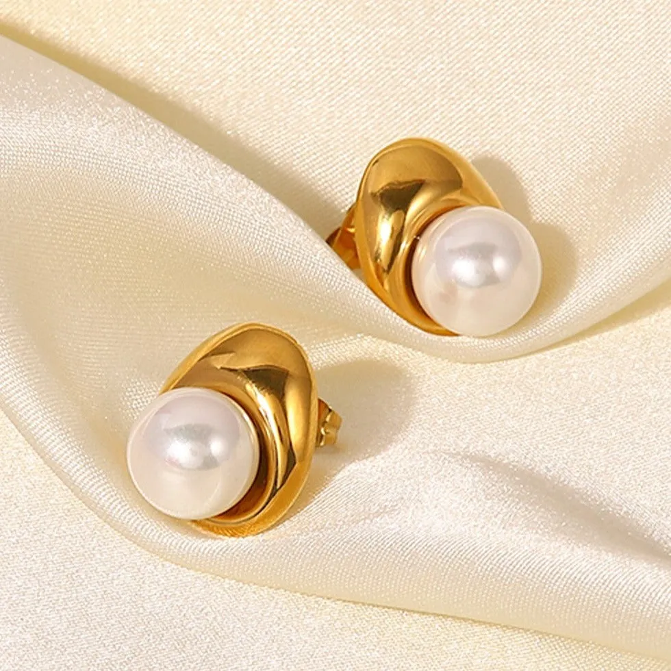 Pearl Stud Earrings - Lovelier Than Ever sold by Mason & Madison Co. product image thumbnail 3