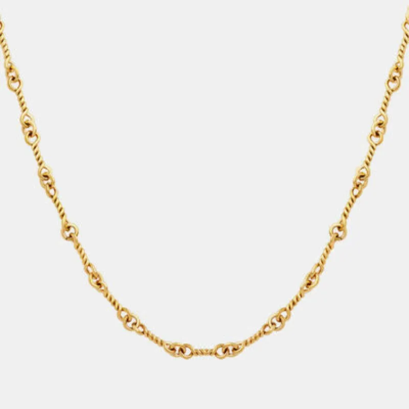 18K Gold Rope Link Chain Necklace sold by Mason & Madison Co.