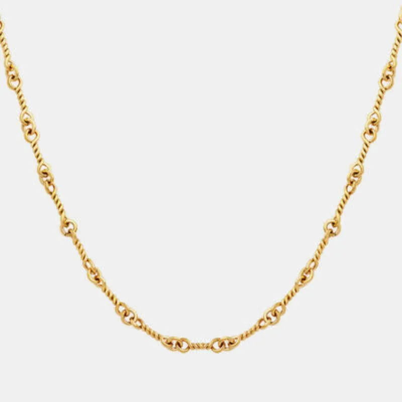18K Gold Rope Link Chain Necklace sold by Mason & Madison Co.