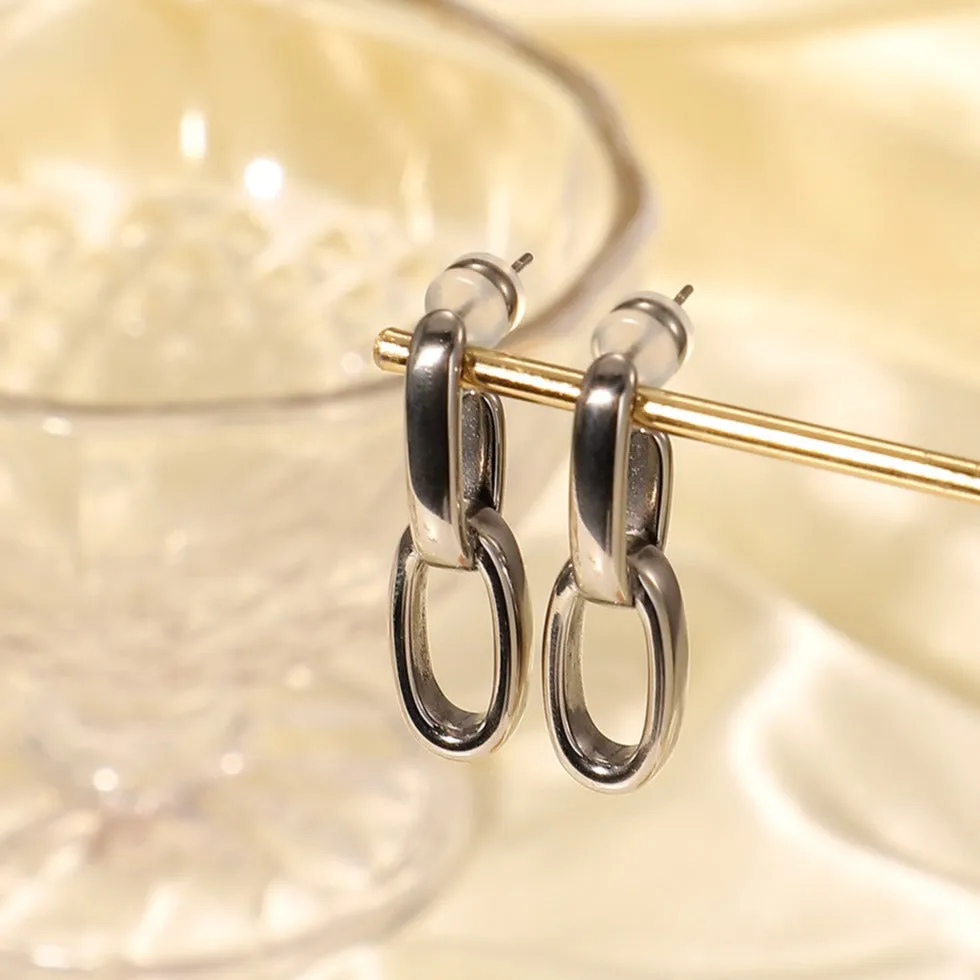 Chain Link Earrings sold by Mason & Madison Co. product image thumbnail 3