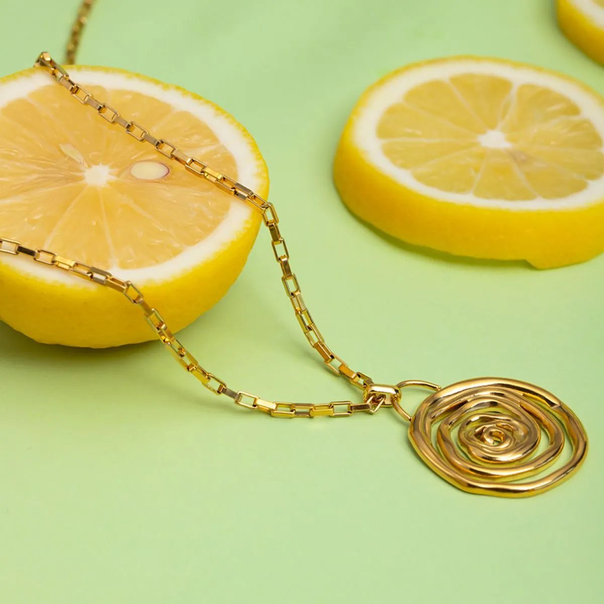 Gold Pendant Necklace - Spiral sold by Mason & Madison Co. product image thumbnail 4