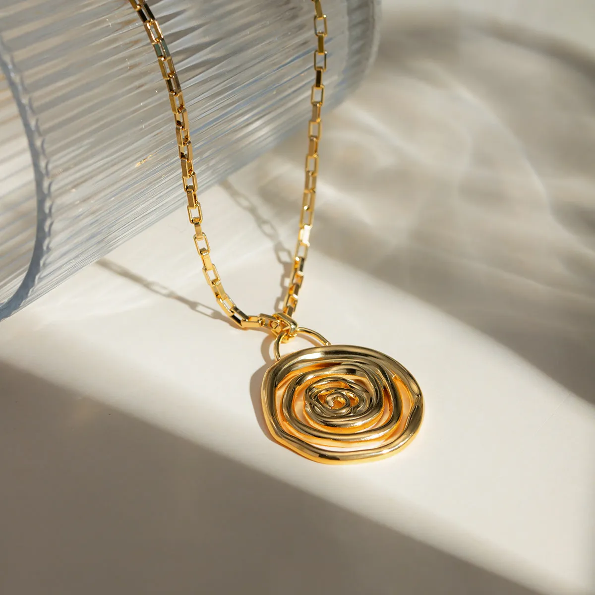 Gold Pendant Necklace - Spiral sold by Mason & Madison Co. product image thumbnail 2