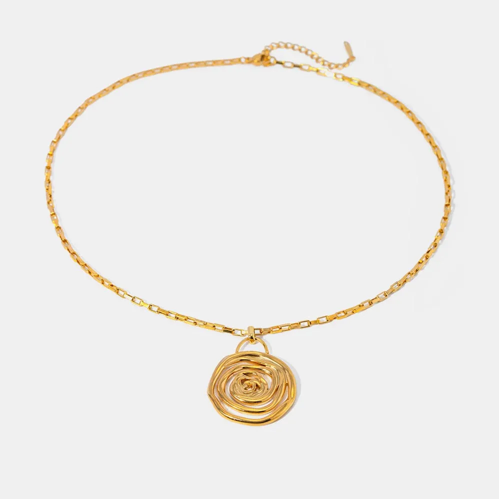 Gold Pendant Necklace - Spiral sold by Mason & Madison Co. product image thumbnail 3