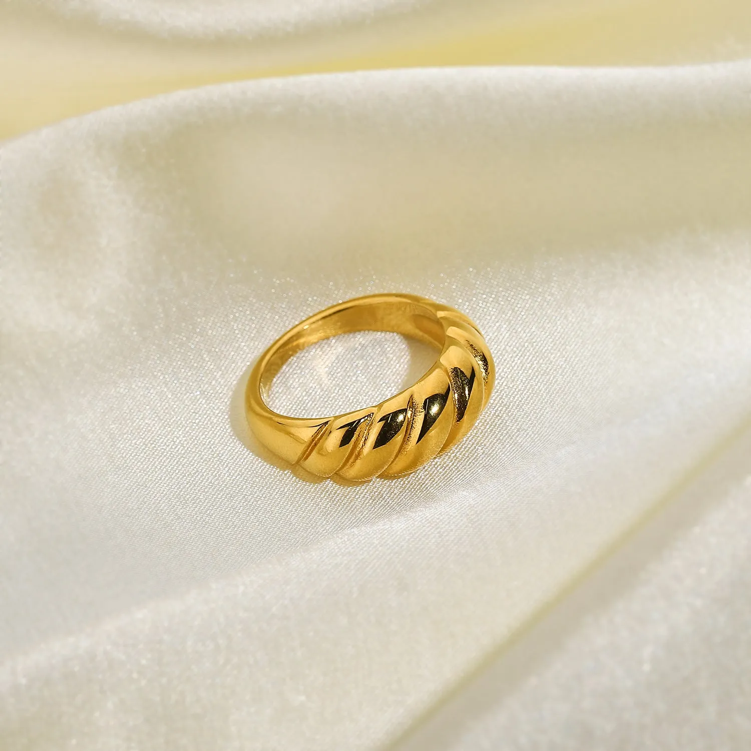 Gold Ring - Ribbed sold by Mason & Madison Co. product image thumbnail 2