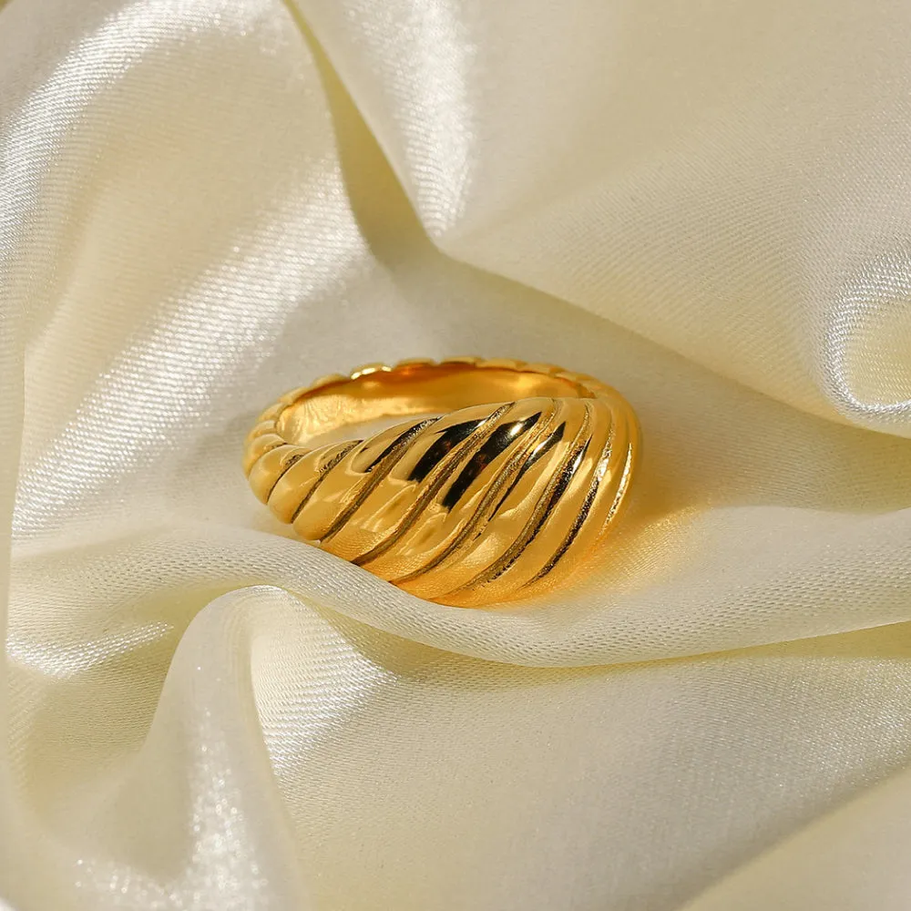 Gold Ring - Ribbed sold by Mason & Madison Co. product image thumbnail 4