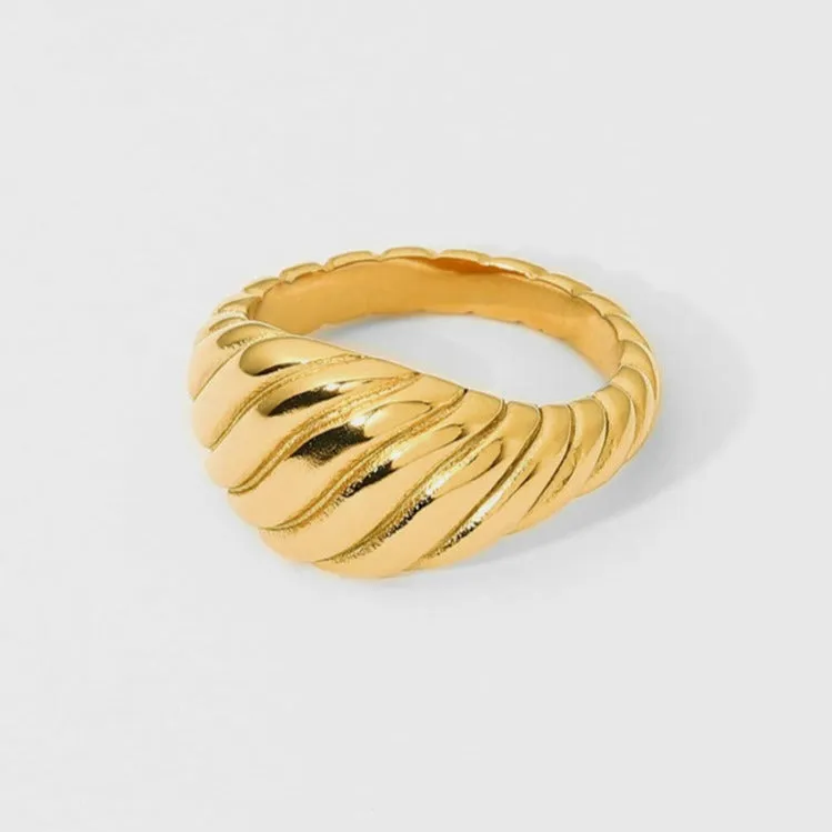 Gold Ring - Ribbed sold by Mason & Madison Co.