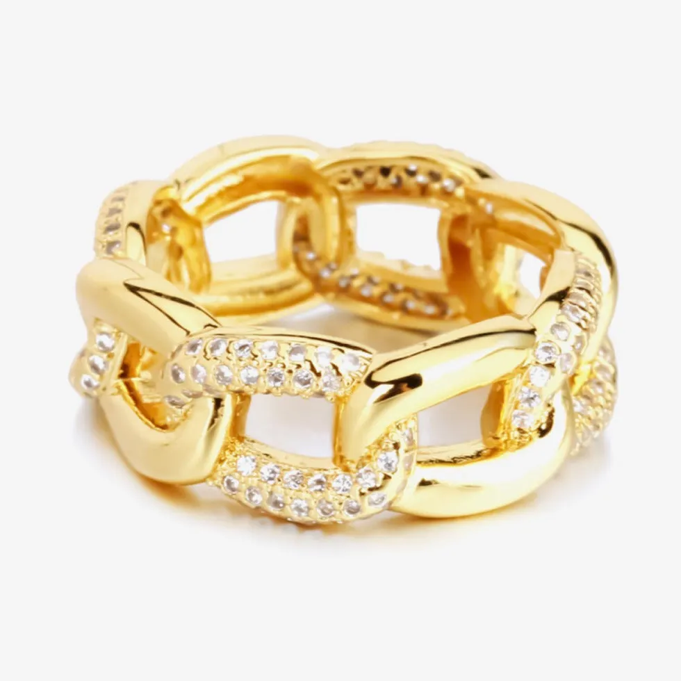 Diamond Chunky Chain Ring sold by Mason & Madison Co.