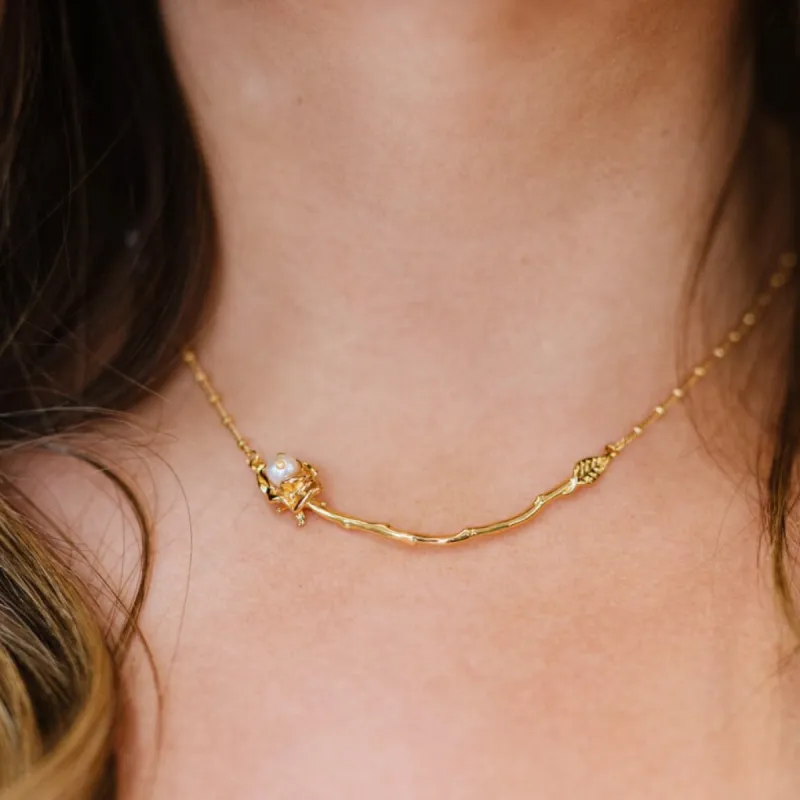 Gold Pendant Necklace - Ravishing Rose sold by Mason & Madison Co.