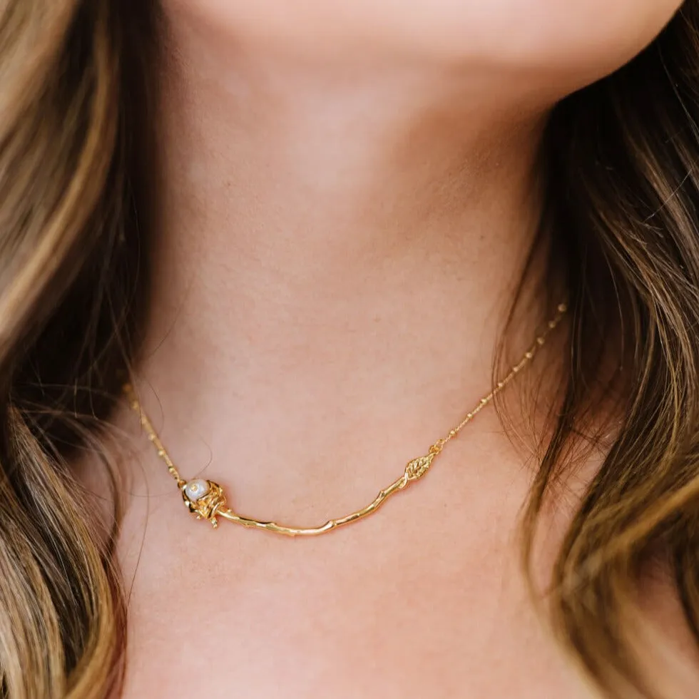 Gold Pendant Necklace - Ravishing Rose sold by Mason & Madison Co. product image thumbnail 4