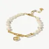 Gold Heart Charm Pearl Bracelet sold by Mason & Madison Co.