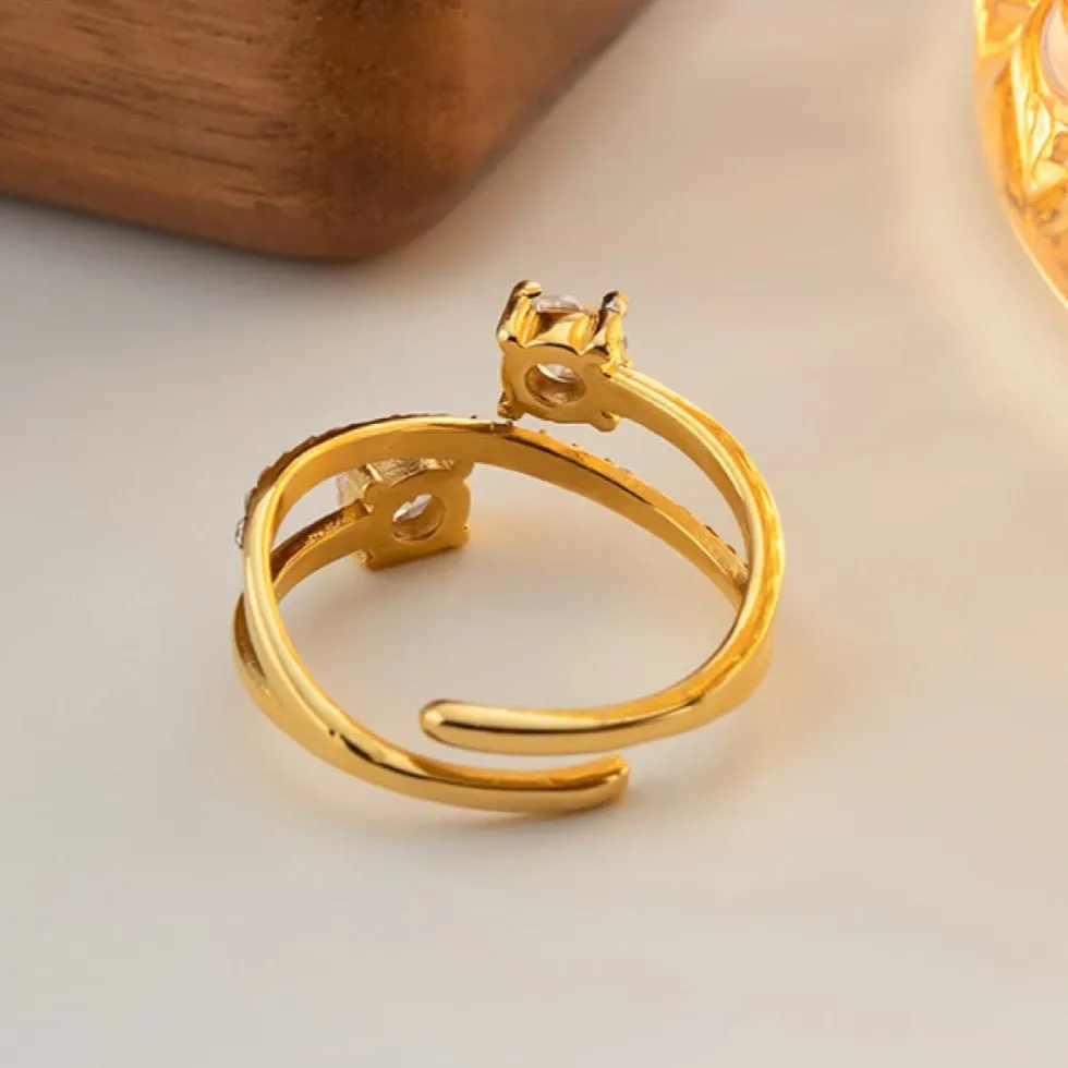 Gold Diamond Open Ring sold by Mason & Madison Co. product image thumbnail 5