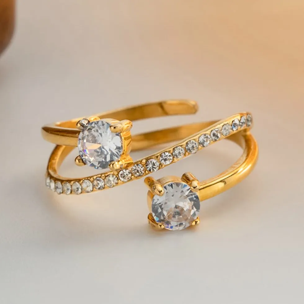 Gold Diamond Open Ring sold by Mason & Madison Co. product image thumbnail 2