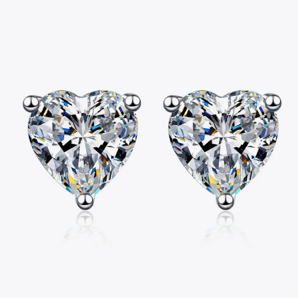 Diamond Heart Stud Earrings - 1 Carat sold by Mason & Madison Co.