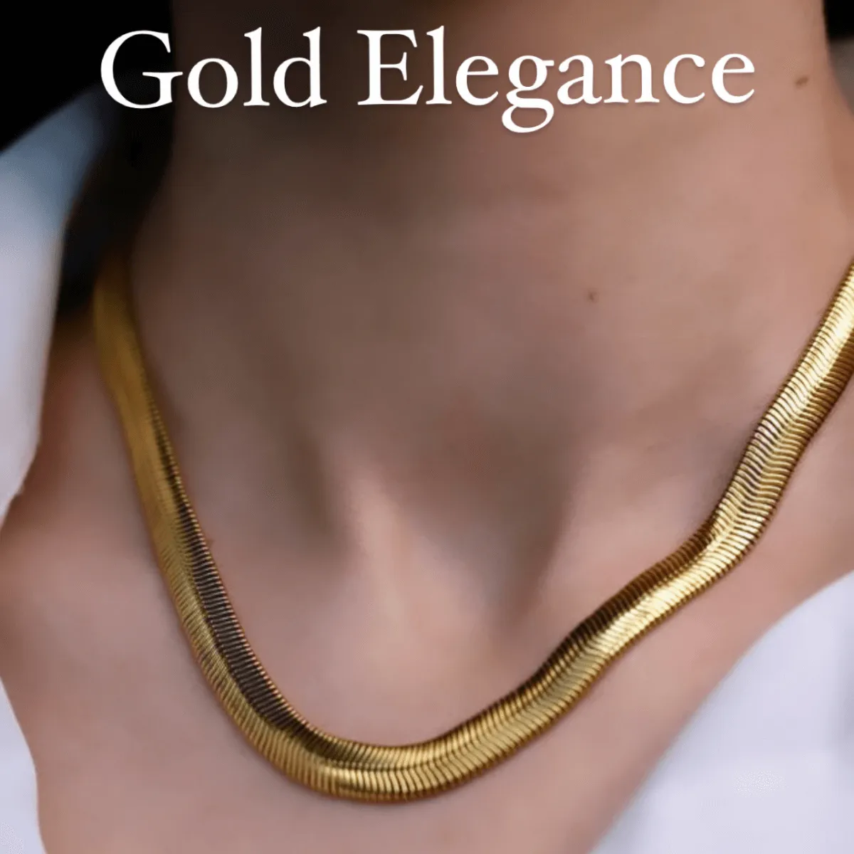 Herringbone Snake Chain Necklace sold by Mason & Madison Co. product image thumbnail 4