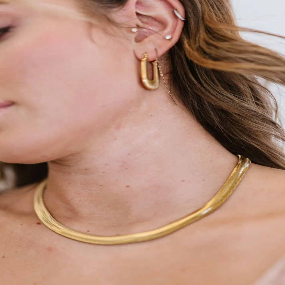 Herringbone Snake Chain Necklace sold by Mason & Madison Co. product image thumbnail 5