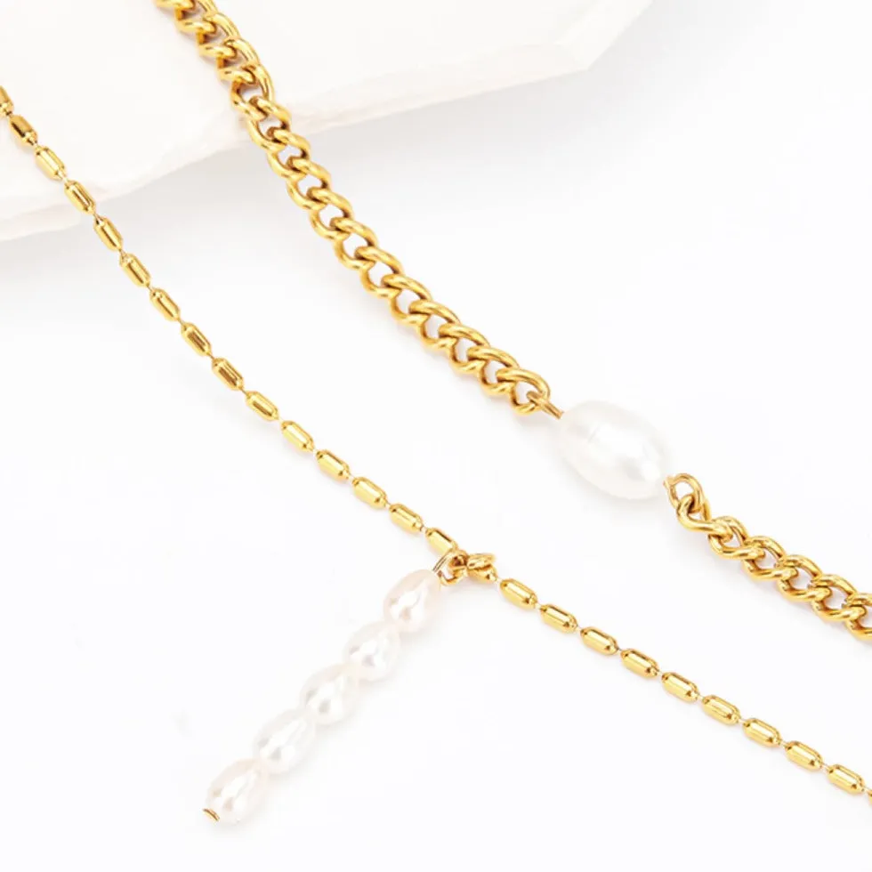 Layered Pearl Pendant Necklace sold by Mason & Madison Co. product image thumbnail 4