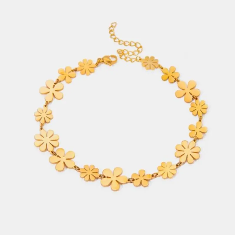 Gold Chain Bracelet - Flower sold by Mason & Madison Co.
