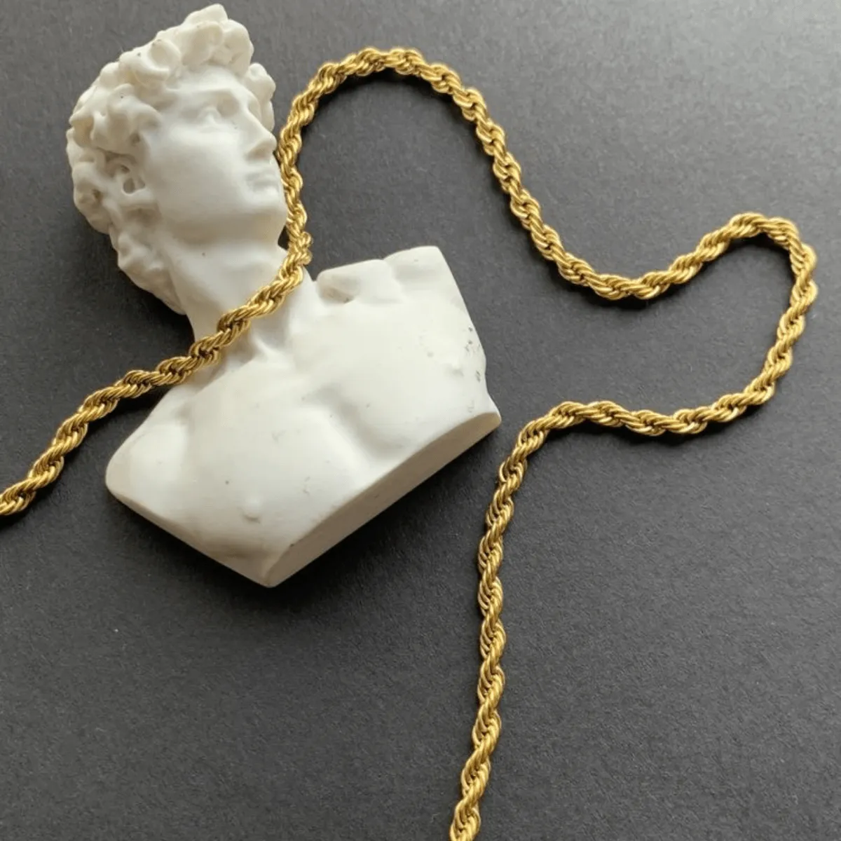 18K Gold Rope Chain Necklace sold by Mason & Madison Co. product image thumbnail 4