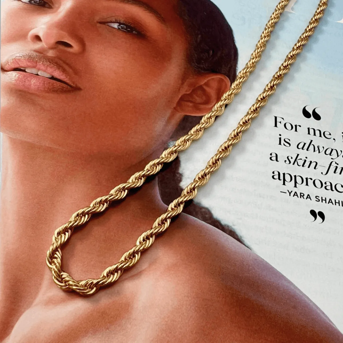 18K Gold Rope Chain Necklace sold by Mason & Madison Co. product image thumbnail 5