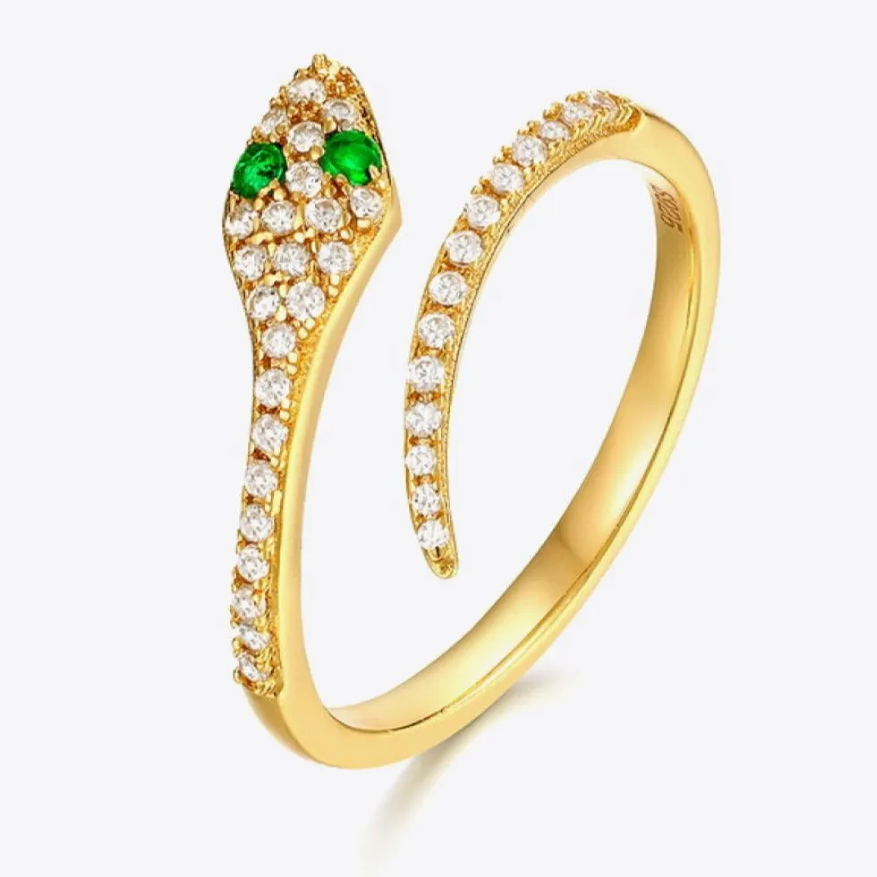 Diamond Snake Gold Open Ring sold by Mason & Madison Co.