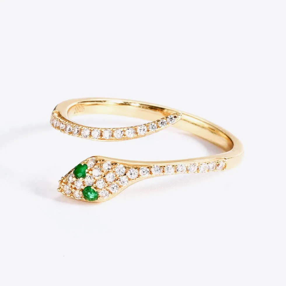 Diamond Snake Gold Open Ring sold by Mason & Madison Co. product image thumbnail 3