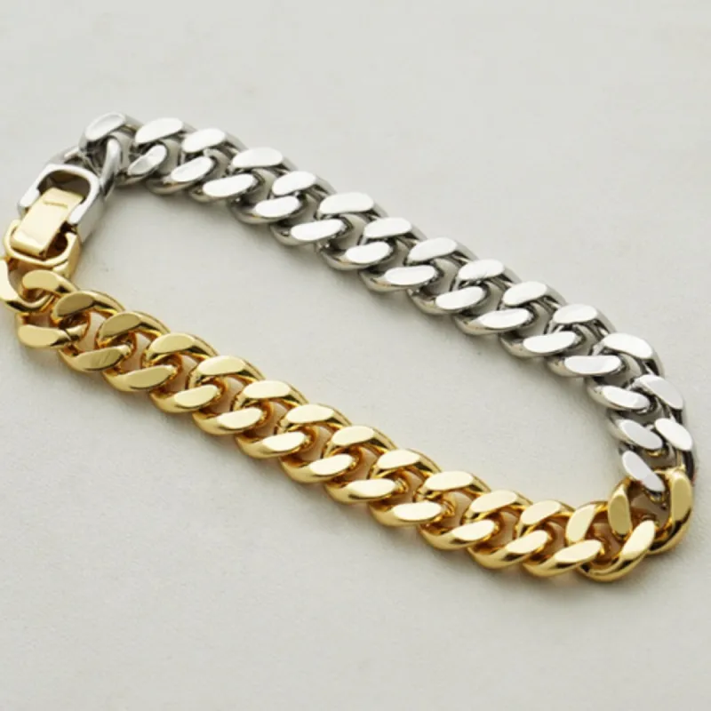 Gold Silver Chain Bracelet - MASON CHUNKY CHAIN™ sold by Mason & Madison Co.