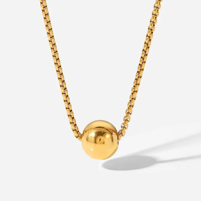 Gold Pendant Necklace with Round Ball sold by Mason & Madison Co.
