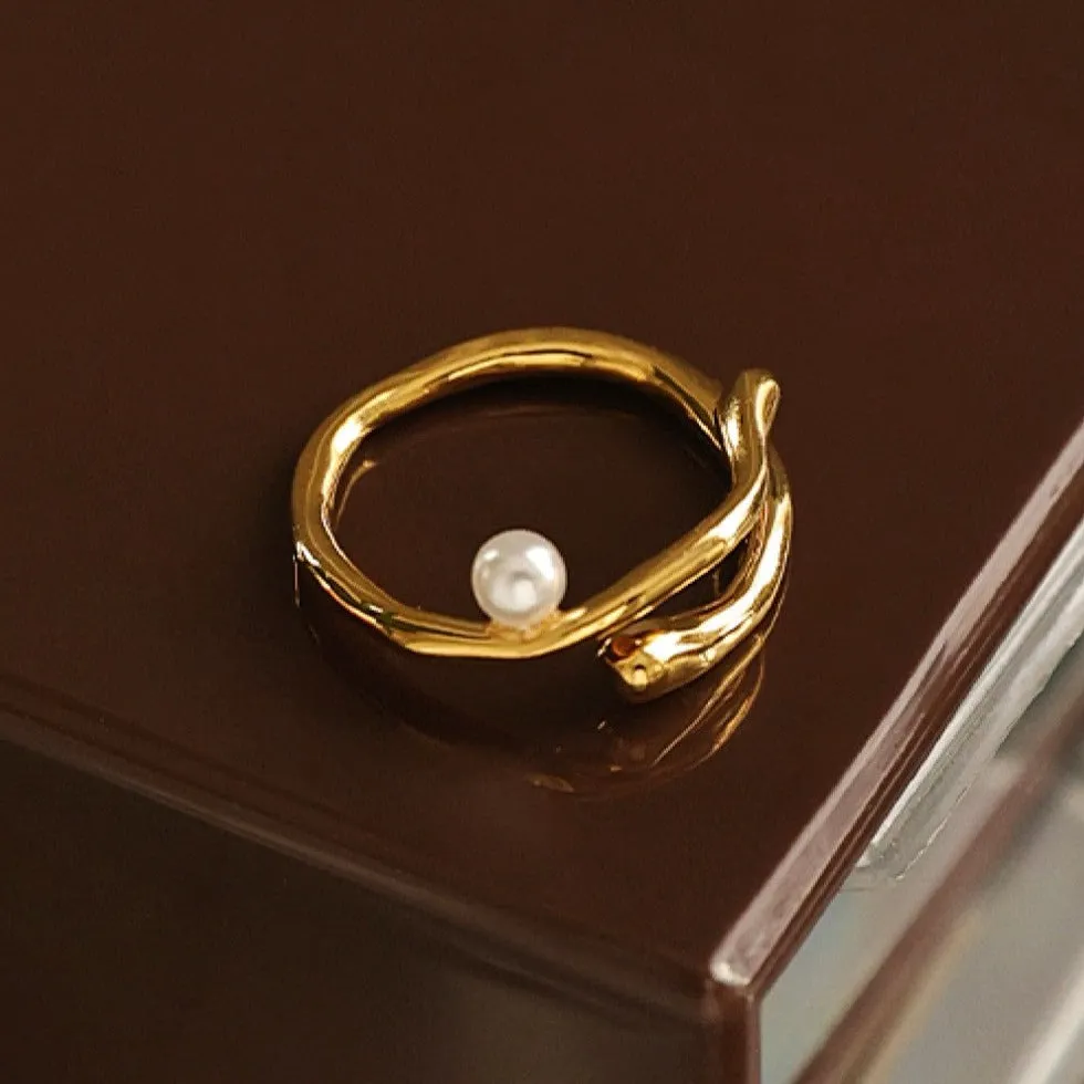 Pearl Bypass Open Ring sold by Mason & Madison Co. product image thumbnail 5