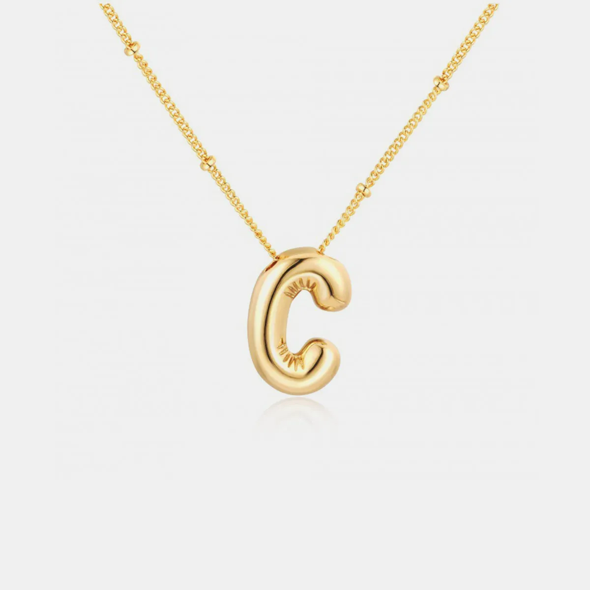 18K Gold Letter Pendant Necklace sold by Mason & Madison Co. product image thumbnail 3