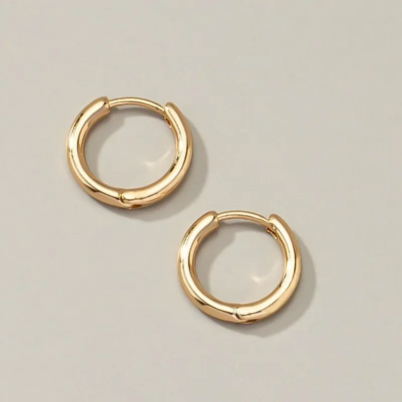 Gold Huggie Hoop Earrings - Simple Beauty sold by Mason & Madison Co.