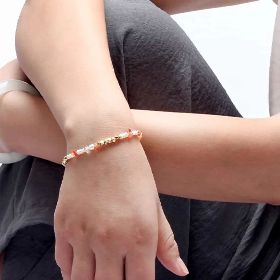 Pearl Chain Bracelet with Natural Stone sold by Mason & Madison Co. product image thumbnail 2