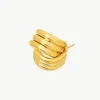 Gold Stud Earrings with Line sold by Mason & Madison Co.