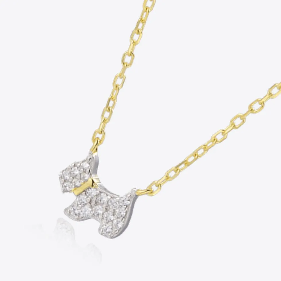 Diamond Puppy Pendant Necklace sold by Mason & Madison Co. product image thumbnail 3