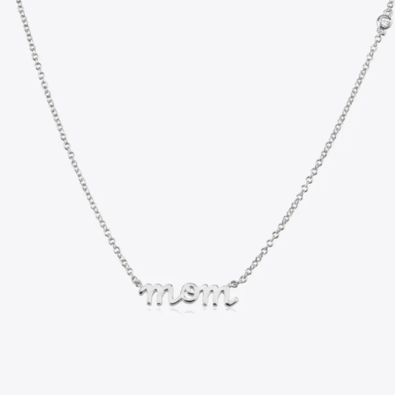 Silver MOM Pendant Necklace sold by Mason & Madison Co.