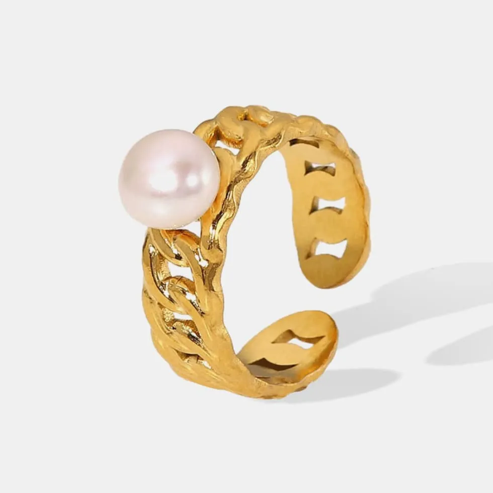 Pearl Open Ring - MADISON PEARL DUET™ sold by Mason & Madison Co.