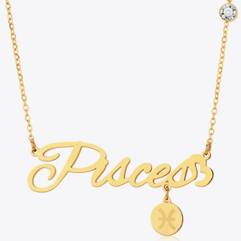 18K Gold Zodiac Constellation Pendant Necklace sold by Mason & Madison Co.