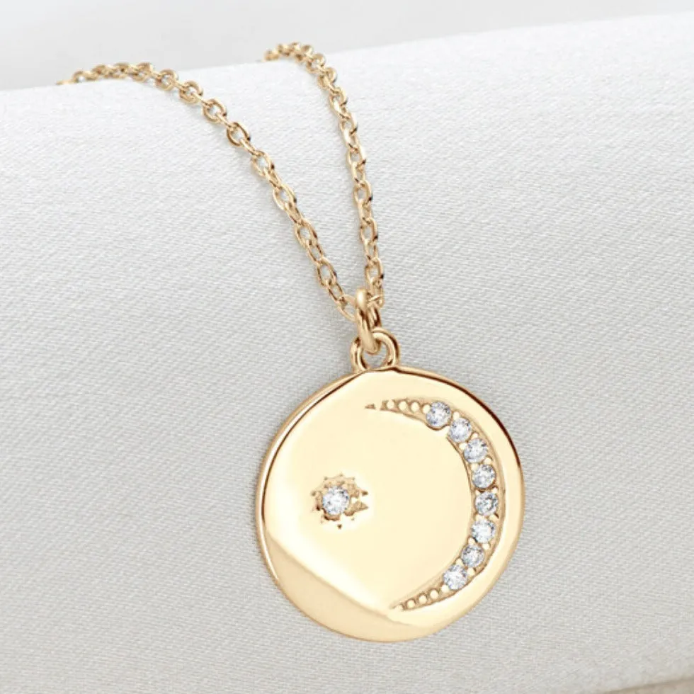 Diamond Round Pendant Necklace sold by Mason & Madison Co. product image thumbnail 2