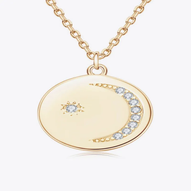 Diamond Round Pendant Necklace sold by Mason & Madison Co.