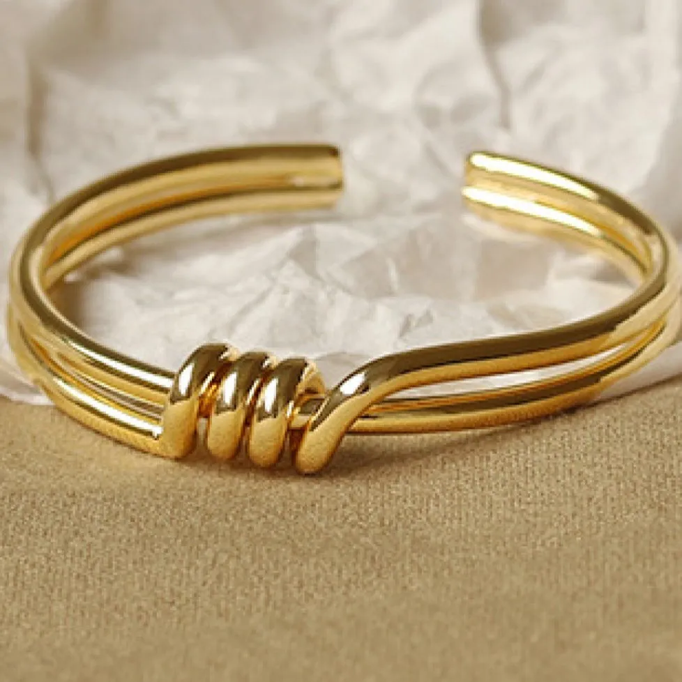 Gold Cuff Bracelet - Open Spiral sold by Mason & Madison Co. product image thumbnail 3