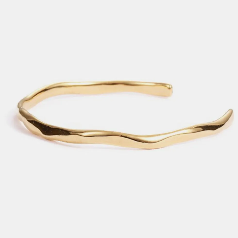 Gold Cuff Bracelet - Hammered Open sold by Mason & Madison Co. product image thumbnail 2