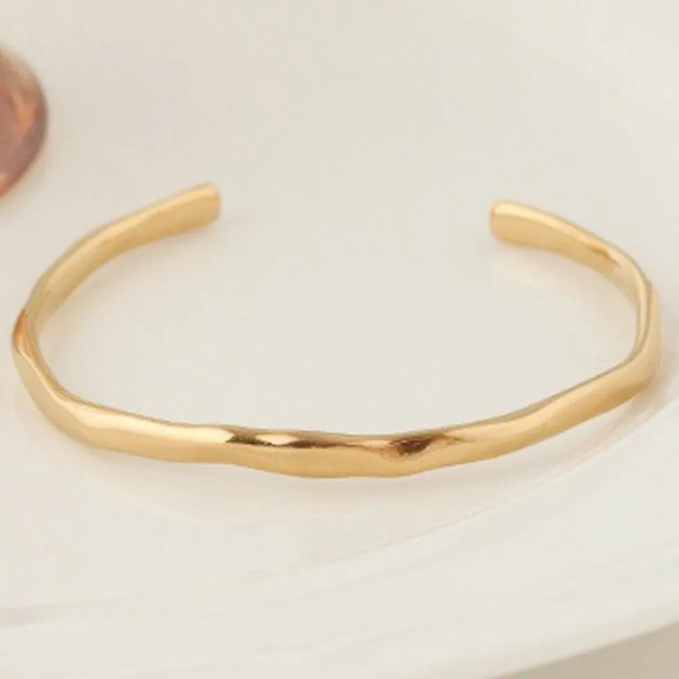 Gold Cuff Bracelet - Hammered Open sold by Mason & Madison Co. product image thumbnail 5
