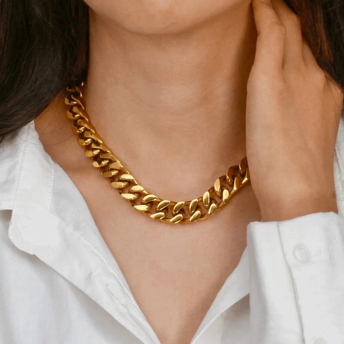 18K Gold Chunky Chain Necklace - MASON CHUNKY CHAIN™ sold by Mason & Madison Co. product image thumbnail 5
