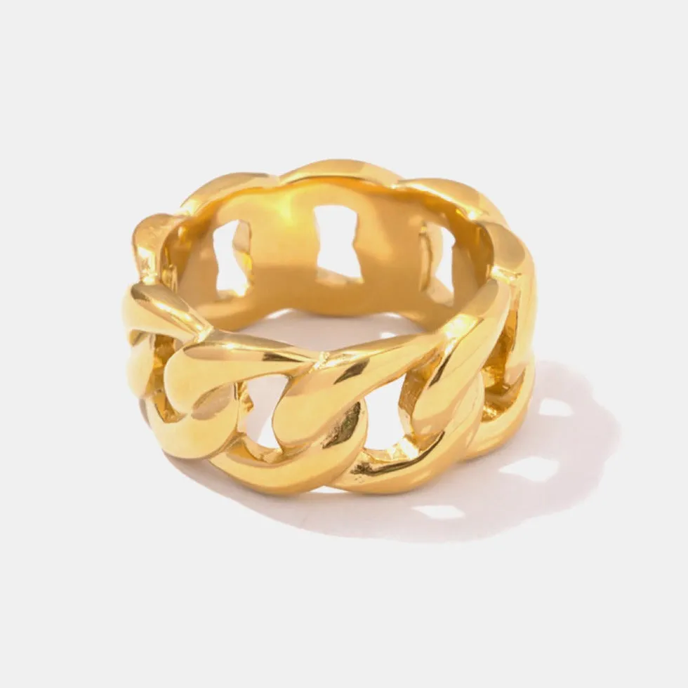 Gold Chain Ring - MASON CHUNKY CHAIN™ sold by Mason & Madison Co.