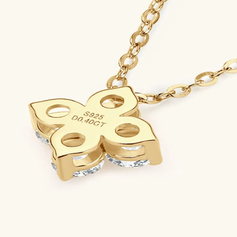 Diamond Four Leaf Clover Pendant Necklace sold by Mason & Madison Co. product image thumbnail 3