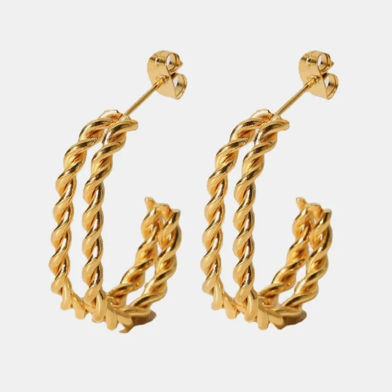 Twisted Rope Hoop Earrings sold by Mason & Madison Co.