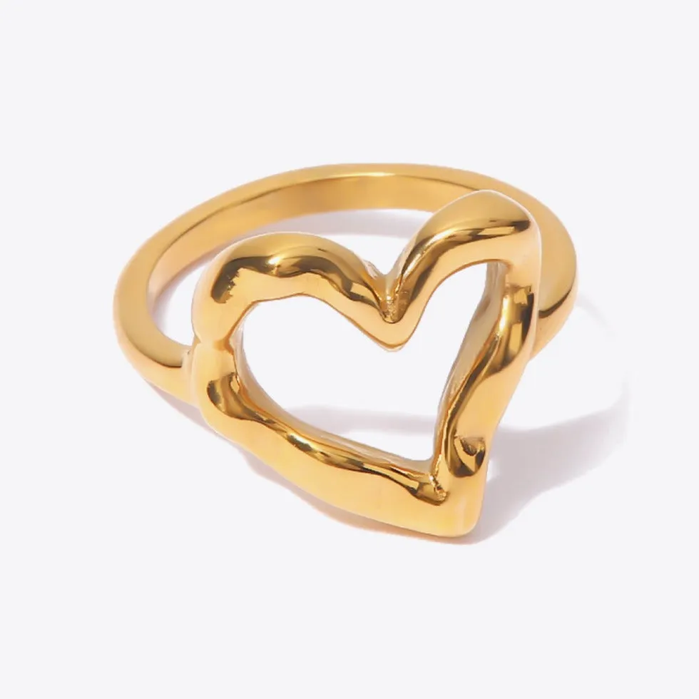 18K Gold Heart Ring sold by Mason & Madison Co.