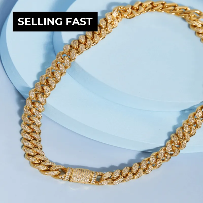 Gold Diamond Chain Necklace - MASON CHUNKY CHAIN™ - On My Mind sold by Mason & Madison Co.