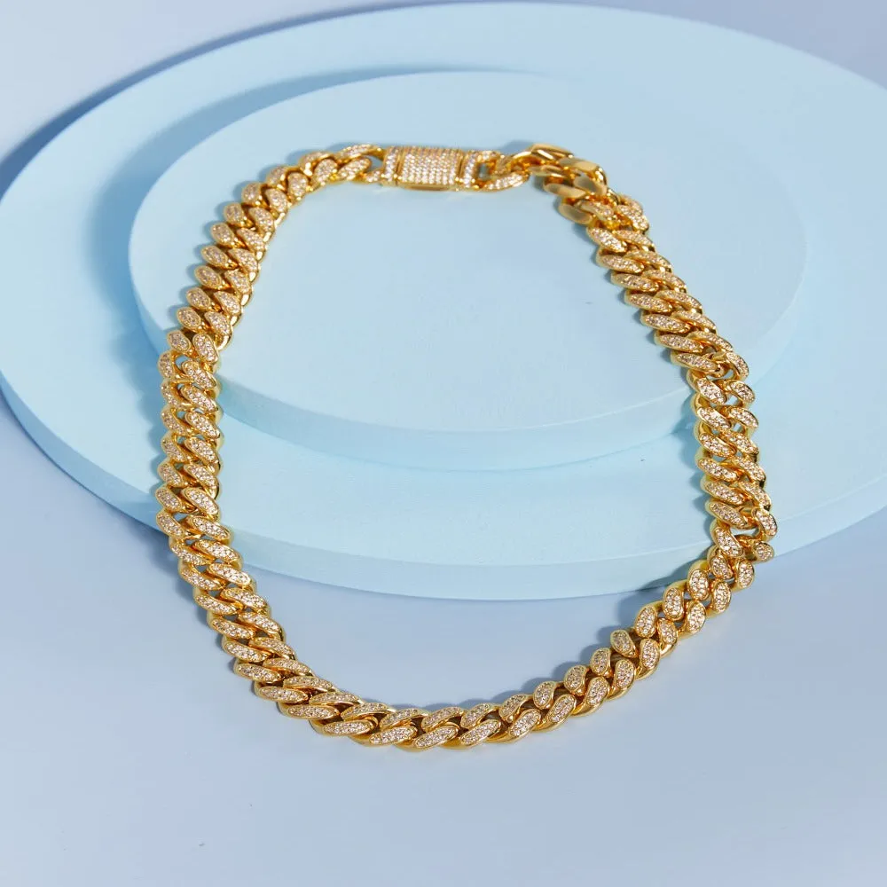 Gold Diamond Chain Necklace - MASON CHUNKY CHAIN™ - On My Mind sold by Mason & Madison Co. product image thumbnail 4